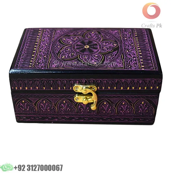 Lacquer Naqshi Jewelry Storage Box Gift for Women