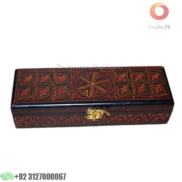 Lacquer Art Work Wooden Jewelry Box For Watches Bracelets Storage
