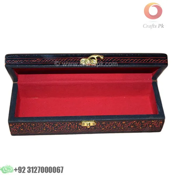 Lacquer Art Work Wooden Jewelry Box For Watches Bracelets Storage